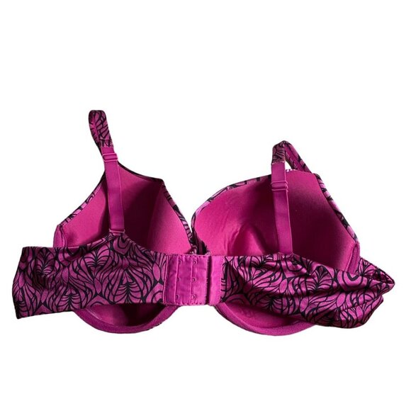 Addition Elle Women's Pink Patterned Lightly Lined Bra - Picture 2 of 4